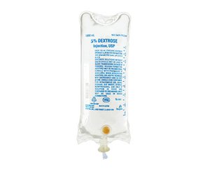 Dextrose 5% In Water Injection, 500mL PAB Bag < Hospira #7922-03 