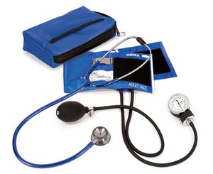 Aneroid Sphygmomanometer / Clinical I Stethoscope Kit, Adult, Royal, Print < Prestige Medical #A126-ROY 