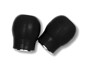 Deluxe Soft Threaded Eartips, Large, Black, Pair