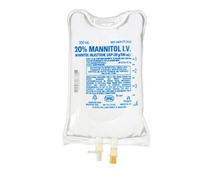 Mannitol Injection 20%, 100mL Bag, Case/12 < Hospira #7715-03 