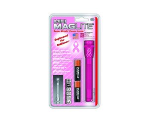 Mini Maglite LED Flashlight, 2 Cell AA, NBCF Pink