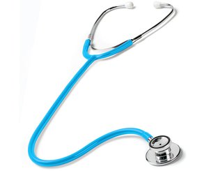 Dual Head Stethoscope in Box, Adult, Neon Blue