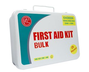 25 Person ANSI/OSHA First Aid Kit, Metal Case 2013 (discontinued, while supplies last) < Genuine First Aid #9999-2102 