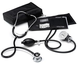 Basic Aneroid Sphygmomanometer SpragueLite Kit Stethoscope, Adult, Black < Prestige Medical #A1-110 