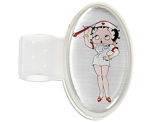 Domed ID Tag, Betty Boop, Too Hot, Print