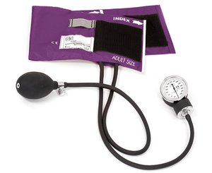 Premium Aneroid Sphygmomanometer in Box, Adult, Purple