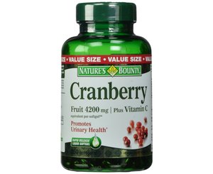 Cranberry Fruit 4200mg Plus Vitamin C, 250 Softgels < Nature's Bounty #4363 