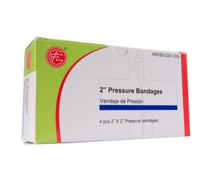 Pressure Bandages, 2 x 2, 4 pcs/box < Genuine First Aid #9999-0740 
