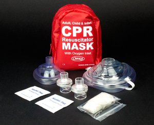 Adult & Infant CPR Mask Combo Kit w/ 2 Valves