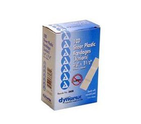 Adhesive Junior Plastic Bandages, 40 pcs, 3/8" x 1.5
