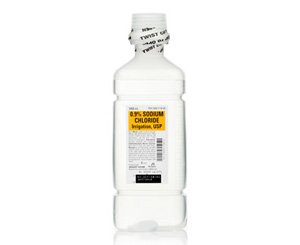 Sodium Chloride Irrigation 0.9%, 1000ml Plastic Bottle