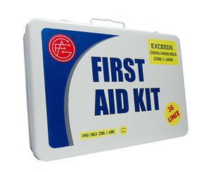Unitized First Aid Kit, 36 Unit, Metal Case