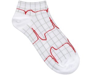 Fashion Socks, Heartbeat EKG, Print < Prestige Medical #377-HRB 