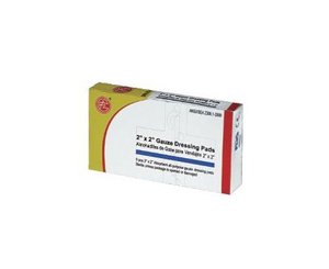 Gauze Dressing Pads, 2 x 2, 6 pcs/box < Genuine First Aid #9999-0701 