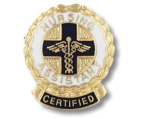 Certified Nursing Assistant (Wreath Edge) Emblem Pin < Prestige Medical #1075 