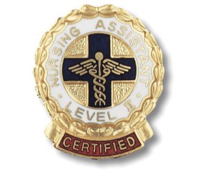 Certified Nursing Assistant Level II (Wreath Edge) Emblem Pin < Prestige Medical #2075 