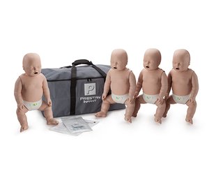 Professional CPR/AED Training Manikin 4-Pack w/ CPR Monitor, Infant, Light Skin < PRESTAN #PP-IM-400M 