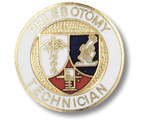 Phlebotomy Technician Emblem Pin < Prestige Medical #1058 