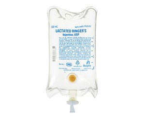Lactated Ringer's Injection, USP, 500 mL Flexible IV Bag