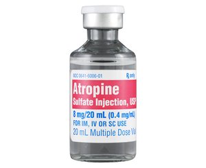 Atropine Sulfate Injection, USP, 0.4mg/1mL, 20ML, MDV