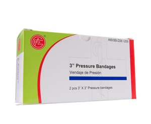 Pressure Bandages, 3 x 3, 2 pcs/box < Genuine First Aid #9999-0741 