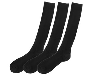 Long Nurse Compression Socks, 3 Pack, Black < Prestige Medical #380C-BLK 