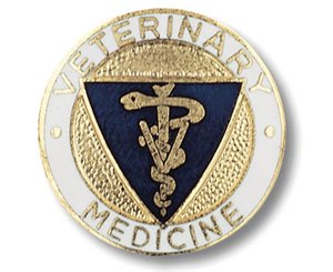 Veterinary Medicine Emblem Pin