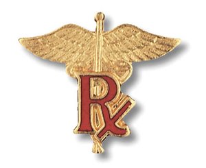 Pharmacist (Caduceus) Emblem Pin < Prestige Medical #1035 