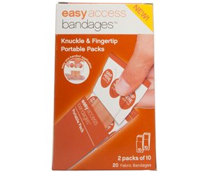 Easy Access Bandage Retail Box Knuckle Fingertip, Box/20 < Genuine First Aid #0095-2001 