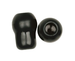 Push-On Eartips, Large, Black, Pair