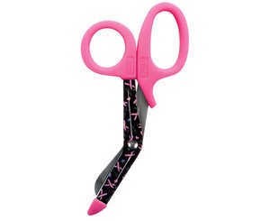 5.5" StyleMate Utility Scissor, Pink Ribbons, Print < Prestige Medical #871-PRB 