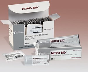 Nitro-Bid Nitroglycerin Ointment, USP, 2%, 1g Foil Packs, Box/48 < Fougera / Savage Laboratories 