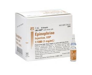 Epinephrine Injection, USP 1:1000 (1 mg/ml) 1 ml Ampoule , Box/10