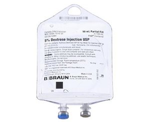 Dextrose 5% In Water Injection PAB Bag, 50mL