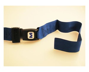Nylon Backboard Straps 5' w/ Metal Push Button Buckle - Blue < Morrison Medical #1200BL 