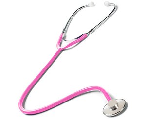 Single Head Stethoscope in Box, Hot Pink