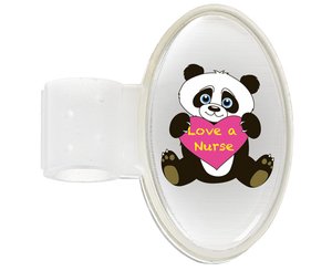 Domed ID Tag, Panda (Love a Nurse), Print < Prestige Medical #S8-PLN 