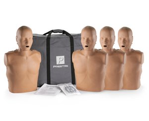Professional CPR/AED Training Manikin 4-Pack, Adult, Dark Skin