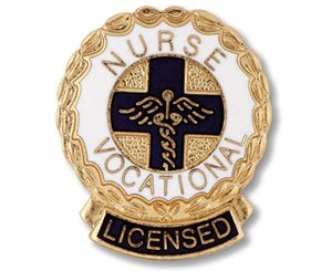 Licensed Vocational Nurse (Wreath Edge) Emblem Pin