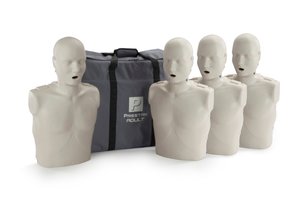 Professional CPR/AED Training Manikin 4-Pack, Adult, Light Skin