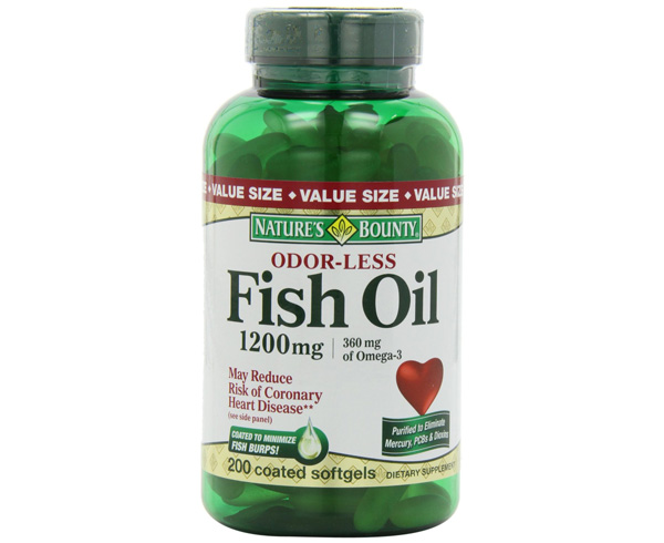 Fish Oil 1200mg Value Size, Omega 3, Odorless, 200-Count