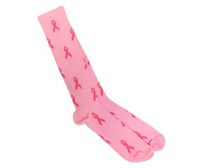 Fashion Compression Socks, Single Pack, Pink Ribbon Pink, Print