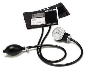 Pediatric Cotton Cuff Aneroid Sphygmomanometer, Pediatric, Black