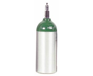 Aluminum Oxygen Cylinder, Size C / M9 w/ Toggle