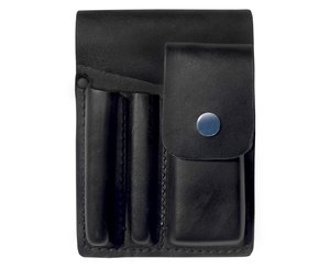 Square Paddle Leather Holster, Black