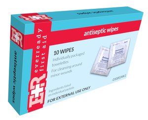 BZK Antiseptic Wipes, Kit Unit Box of 10 < Everready First Aid 