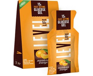 Level One Glucose Glutose Gel, 15g, 3/PK, Mandarin Orange Box < Level Foods #103305 