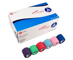 Sensi-Wrap Self-Adherent Bandage Rolls, 2" x 5 yds, Rainbow, Box/36