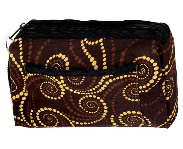 Compact Carrying Case, Chocolate Golden Swirls, Print