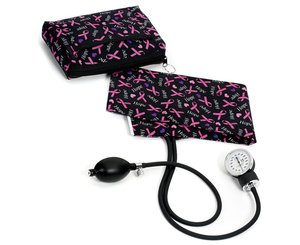 Premium Aneroid Sphygmomanometer With Carry Case, Adult, Hope Pink Ribbon, Print